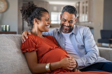 Couple preparing for birth of a child after going to a session for counseling in Cleveland Ohio